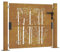 vidaXL Puerta de jardín acero corten diseño bambú 105x80 cm, puerta de valla, puerta de exterior, puerta de metal, puerta de seguridad