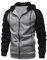 YawYews Sweatjacke Herren Zipper Hoodie Kapuzenjacke Herren Sweatjacke Mit Kapuze Sweatshirt Jacke Reißverschluss Grau S