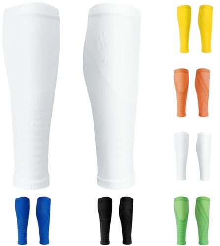 Alaplus Football Sock Sleeves to Pair with Grip Socks – Team Leg Sock Sleeves for Shin Guard Protection Suitable for Football Basketball Running and Sports multiple colours to Match Your Team Kit