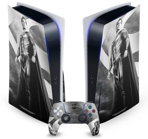Head Case Designs Offizielle Zack Snyder's Justice League Superman Snyder Cut Darsteller Kunst Vinyl Frontplatte Haut Gaming Aufkleber Abziehbild Abdeckung kompatibel mit PS5 Disc Console & DualSense