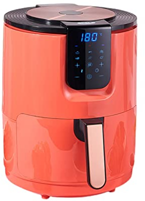 FLOWFX Friteuse à air, friteuse à air sans Huile à écran Tactile, Machine à Frites 3,5 L/3 QT, friteuse à air Intelligente 1400 W, Four à friture Rapide (Rose) (Orange) Lofty Ambition