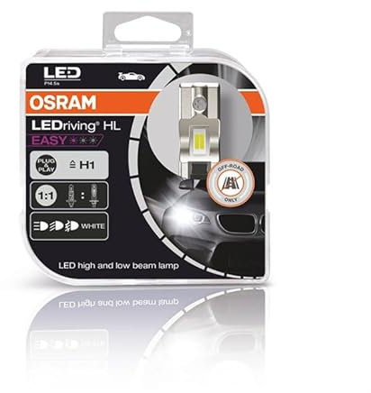 OSRAM 2 lampadine LEDriving HL EASY H1 plug & play 12 V 9 W LED [Classe energetica A+]