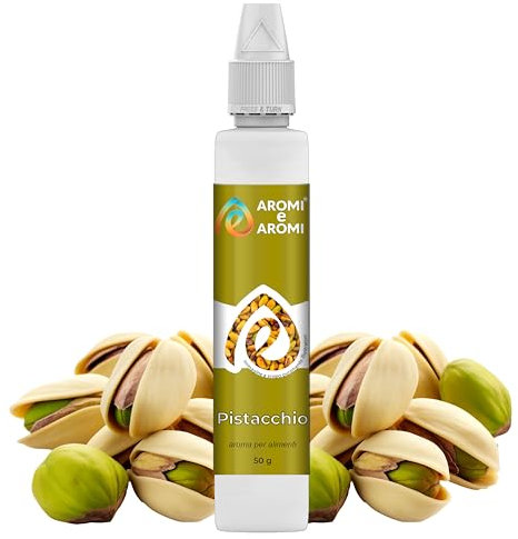 AROMI E AROMI | Aroma Pistacchio - Aroma Alimentare in Gocce per Dolci da Forno, Torte, Yogurt, Gelato, e Liquori | Prodotto 100% Italiano (50ml)