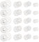 120 Paare Druckknöpfe, Druckknopf zum Anähen Transparent Kunststoff Knopf Unsichtbare Druckknöpfe für Nähen von Kleidung, DIY, Handwek, 7mm, 12mm, 15mm, 20mm