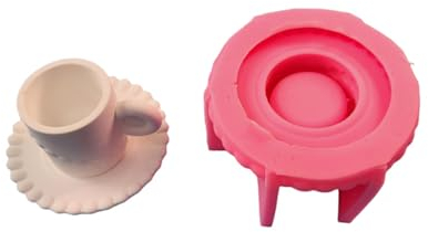 Teacup Candlesticks Resins Moulds Tray Teacup Holder Silicone Molds Cements Craft Castings Moulds Tray Teacup Holder Molds Concrete Teacup Candlesticks Silicone Molds