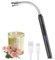Encendedor de arco eléctrico, cortavientos, sin llama, USB, recargable, con cerradura de seguridad, para cocina, fuegos artificiales, camping barbacoa, moderno (negro)