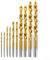Juego de brocas de acero de alta velocidad 10PCS Brocas de mano izquierda para metal madera plástico