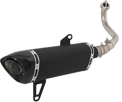 JSRVQKMS pour Y&amaha Tricity 300 2020-2024 Moto Systèmes D'échappement Complets Tuyau Liaison Avant Silencieux D'échappement en Fiber De Carbone DB Killer sur Système D'échappement