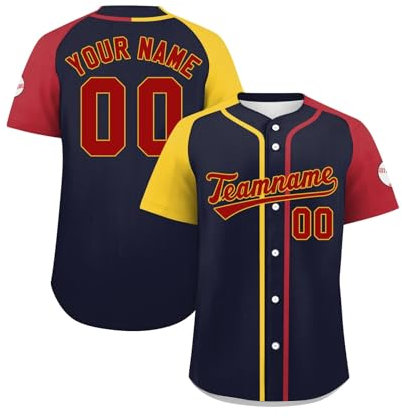 Generisch Personalisiert Atmungsaktiv Sporthemden Baseballtrikot Schnelltrocknend T-Shirt Individuelles Baseball Jersey Baseball Trikot Kurzarm Sportuniform Herren Damen Kinder Black Friday Angebote