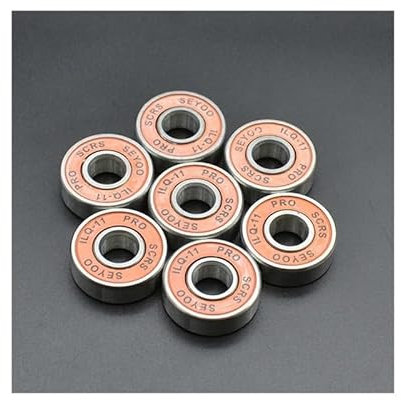 8Pcs 608 2RS Bearing ILQ-11 8x22x7 Orange Longboard Speed Inline Skate Wheel Bearing Skate Scooter Smooth Bearing steel Bearing AUOQKQUT(8Pcs ILQ-11 Black)