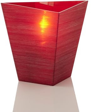 Lumea 1062 Tischlicht Illusion Coral | Modernes Windlicht inkl. Flüssigwachskerze und Stabfeuerzeug | Kerzenhalter aus Acryl | Brenndauer 40 Std. | Indoor & Outdoor geeignet, Höhe: 13 cm