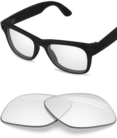 BlazerBuck Polarisierte Ersatzgläser für RayBan Meta Wayfarer RW4006 Brillen gegen Salz, Hochauflösend, klar, 0