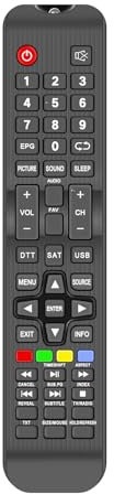 AULCMEET Telecomando, Nuova sostituzione del telecomando per fit for Telesystem LED TV PALCO32 FL09 T2S2HEVC 28000157