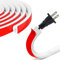 3 Meter White Cable Trunking, 14x10mm Cable Cover Half Round Side Opening Self Adhesive Tape Cable, Flexible Cord Cover Protector Cable Duct to Hide 1 Wire for House Office Wall Floor TV