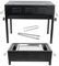 Crystals Portable BBQ Grill - Large Stainless Steel Charcoal Barbecue Grill for Garden, Travel, Camping, Picnic, Outdoor Cooking - BBQ Grill with Steel Stove Hot Plate - Compact Design – Black