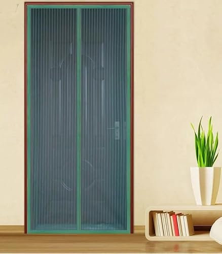 GX GARGIX Zanzariera Tenda con chiusura Magnetica Porte e Finestre Con Magneti Estate Protezione Insetti Zanzare (ZC-4 Verde, 140X245CM)