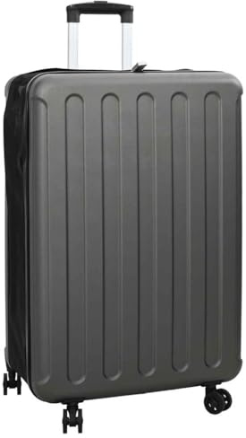 vidaXL Koffer mit Schloss Dunkelgrau 50 x 30 x 76 cm ABS Kunststoff, Moderne rechteckige Reisetasche, kompakter Koffer, langlebig, stylische Lösung für Dein Gepäck