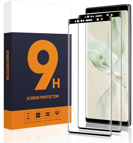 Carantee 2 Pièces Verre Trempé pour Samsung Galaxy Note 9, 9H Dureté Anti-rayures HD-Clair vitre protection, Plein écran 3D Anti-salissures protection écran pour Samsung Note 9