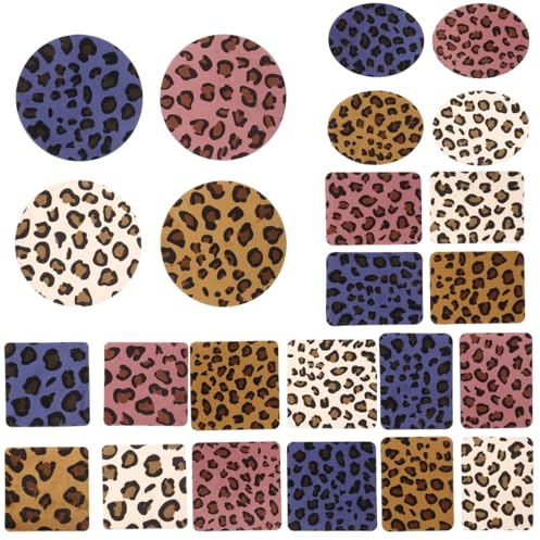 PartyKindom 24 Stück Aufbügelflicken Leopard Stoffflicken für Kleidung | Leopard Stoffdesign, Bügelflicken Für Kleidung, Jacken, Taschen Und DIY Reparatur Mit