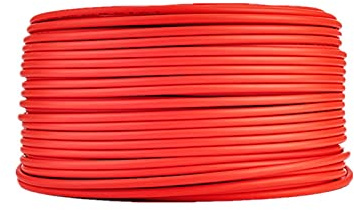 WKWPYCYUH Photovoltaic Cable 6mm2 4mm2 2.5mm2 Solar Cable/TUV Cable, Used For Photovoltaic Panel Connection, Black, Red, XLPE Sheath Wire and cable(Red,15M_AWG9-6MM2)