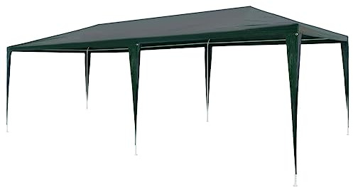 HaoChrymec Partyzelt 3x6 m PE mit Stahl-Rahmen, UV-beständig, Wasserfest, Camping Pavillon, Festival Zelt, Gartenzelt, Grün, 3 x 6 x 2.55 m