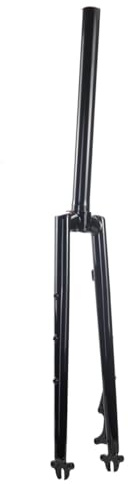 YNKJFOD Chrome Steel Bicycle Fork 700C/29er Disc Brake 28.6mm/25.4mm/1 Steerer Tube Bike Parts(28.6mm black)