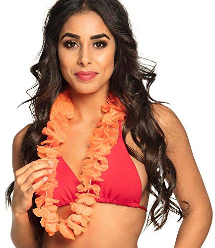 Boland - Hawaiikette Ohana, 1 Stück, Länge 105 cm, Halskette, Sommer, Strand, Blüten, Blumen, Meer, Urlaub, Accessoire, Verkleidung, Kostüm, Karneval, Mottoparty