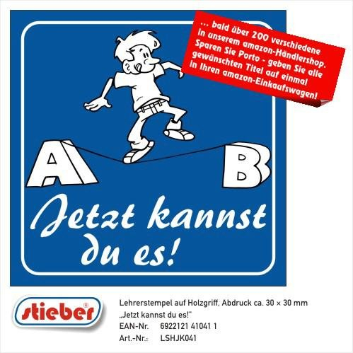 Lehrerstempel auf Holzgriff Jetzt kannst du es!