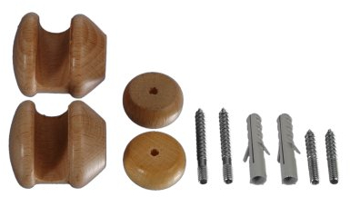 Liedeco Zwischenträger für Scheibenstangen, Cafehausstange,1 Stk natur