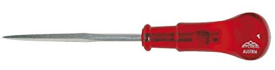 Stubai 347001 Chrome-Vanadium Steel/Plastic Square Awl, Silver/Red, 115 mm