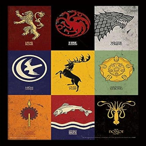 Pyramid International Game Of Thrones (Sigils) 30 x 40cm Collector Print (Framed) 30cm x 40cm, One Size