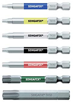 Sihga Edelstahl TORX 5 Stk. SIHGAFIX 60 mm - TX 15