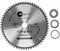 Dapetz ® 2Pcs TCT Circular Wood Fine Cut Saw Blade 250mm x 30mm Bore 80 Teeth, 22.2mm Rings Mitre Hardened Tempered Fits A Multitude Of Circular Saws Compatible with Dewalt Makita Bosch