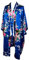 CCcollections Long Kimono Robe pour Femme, Peignoir de Luxe Léger - Élégante Robe de Nuit & Peignoir de Mariée, Cadeau Parfait pour une Douche Nuptiale & Loungewear de Luxe (Bleu Royal)