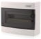 ‎Intratec Sicherungskasten Aufputz, IP40 – Verteilerkasten Gehäuse innen, Verteilerkasten mit transparenter Tür für Trockenraum-Installation, 1-reihig, 12 Module, 287 x 236 x 112 mm, Weiß