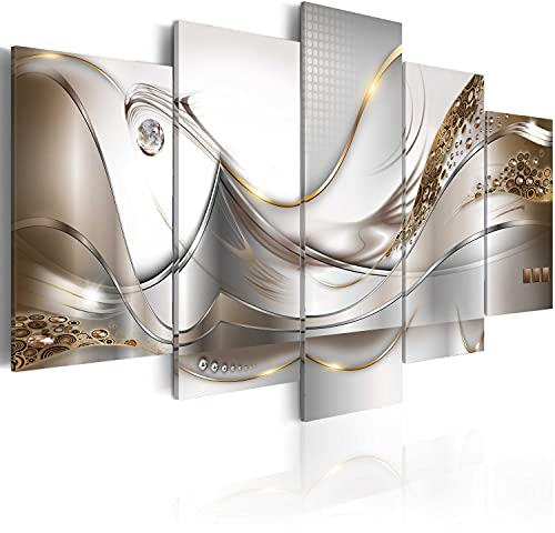 B&D XXL Impression sur Verre Acrylique 5 Parties Imprimée Tableau Photo Image Pret a Accrocher Murale Moderne Décoration Moderne Abstrait