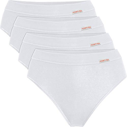 con-ta Damen-Slip 4er-Pack weiß Größe 48