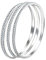 Uloveido 3 Stück Schicht einfachen Stil CZ Kristall Platin überzogene Frauen Link Armband für Mädchen YL009