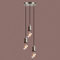 Yosoan Lighting Industrial Loft Bar Brushed Cluster 3 Way Pendant Light Fittings, Vintage Triple Hanging Pendant Ceiling Lights for Kitchen Island Living Room Dining Room (Brushed)