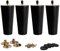 La Vane Zoll/15 cm Holzmöbelbeine, La Vane Set mit 4 konischen M8-Möbelersatzfüßen aus schwarzem Massivholz mit vorgebohrten 5/16-Zoll-Bolzen und Montageplatte und Schrauben für Sofa, Stuhl, Couch, Ot