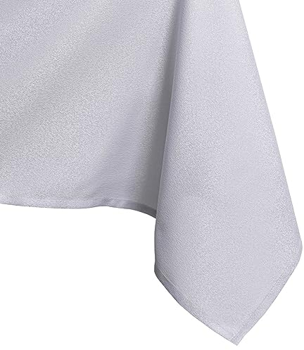 AmeliaHome Tischdecke 100x100 cm rund Tischtuch Tafeldecke Fleckschutz Lotuseffekt Abwaschbar Wasserabweisend Glänzend Glatt Flieder Empire