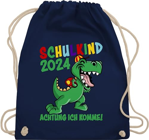 Shirtracer Turnbeutel Rucksack - Schulanfang & Einschulung Geschenk - Schulkind 2025 Achtung ich komme! - bunt - Unisize - Navy Blau - geschenke einschulung-schulanfang schulanfänger