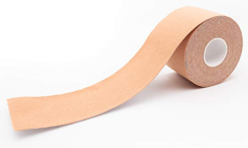 axion Kinesiologie Tape 1 Rolle 500x5cm | Wasserfeste • hautfreundliche • elastische • selbstklebende Fitness Bandage | Physio-tape optimal für Sport & Alltag - axion (Beige)