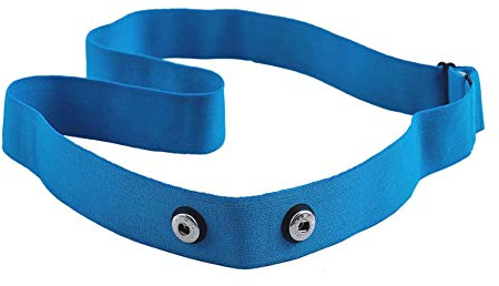 1neiSmartech Fascia Elastica Regolabile Per Cardio Frequenzimetro Garmin Polare Wahoo Bryton Cinturino In Tessuto Premium In Nylon E Spandex Con Attacco Sensori Distanza 45mm (Light Blue)