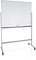 hjh OFFICE 830036 Whiteboard MULTIBOARD I 90 x 120 cm Mobile Tafel mit Rollen, beidseitig beschreibbar, magnetisch & abwischbar