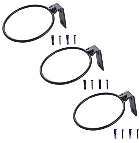 JFBUCF 12cm Plant Holder Ring 3 Pack Wall Mounted Flower Pot Holder Collapsible Bracket Metal Plant Hanger for Indoor Outdoor Garden Yard Decor