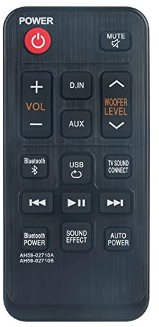 VINABTY AH59-02710A AH59-02710B Télécommande de Remplacement Compatible avec Samsung Barre de Son HW-J250 HW-JM25 HW-J250/EN