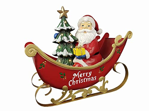 Gerimport Figur Weihnachtsmann Weihnachtsmann mit Schlitten