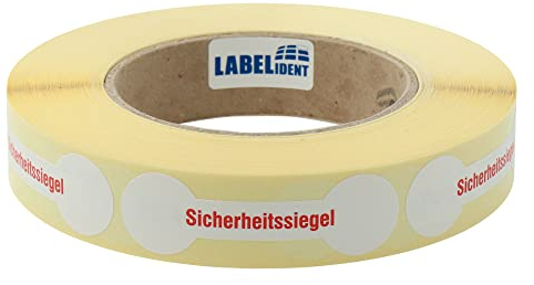 Siegeletiketten 70 x 21 mm - Sicherheitssiegel - 1.000 Sicherheitssiegel als Verschlussetiketten auf 1 Rolle(n)