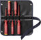 PB Swiss Tools Kreuz Schlitz VDE Schraubendreher Set PB 5542.SU GY SL | 100% Swiss Made | 5-teiliges Elektro Schraubenzieher Set Schlitz 2/3/4, PH1 PH2 in hochwertiger 2-in-1 Stoff-Rolltasche